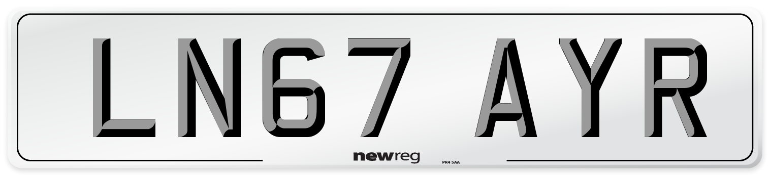 LN67 AYR Number Plate from New Reg